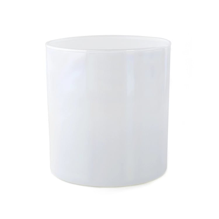 White Iridescent candle jar