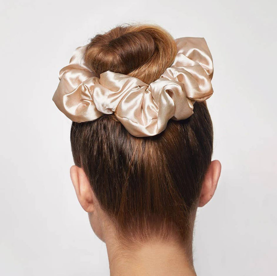 Holiday Cloud 9 Satin Pillow Scrunchie 1pc - Champagne