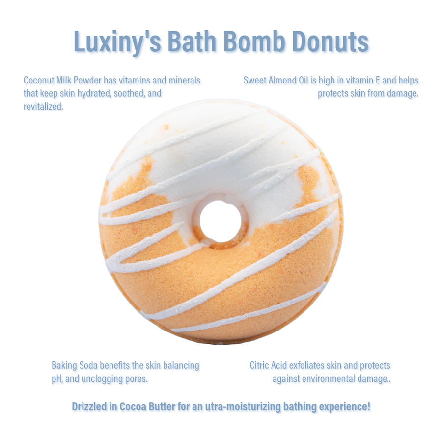 Donut Shaped Bath Bomb - Orange Creamsicle