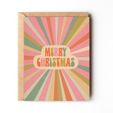 Merry Christmas - Colorful Retro Christmas Card