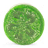 A round bar of green Loofah Soap with a textured surface.