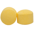 Two yellow, round shower fizzy tablets designed to release fragrance when used in the shower.