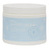 A jar of shea butter cream with a label that has stars and branding on it, against a plain background.